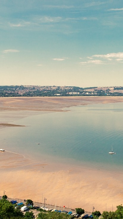 View of a Swansea beach